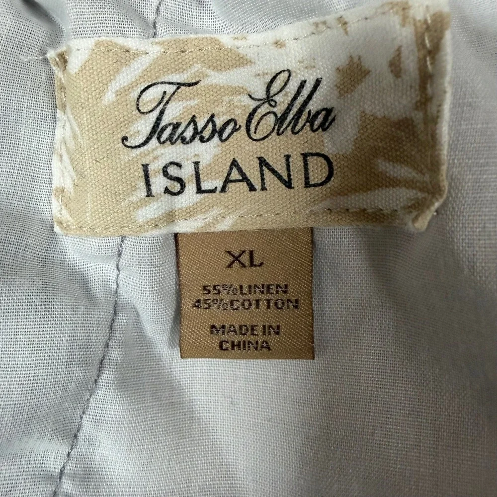 Tasso Elba Island Men's XL 38x29 Linen Blend Drawstring Pants Beachy Vacation